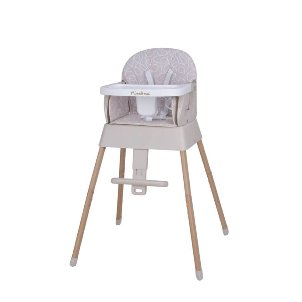 เก้าอี้ทานข้าว 5IN1 HIGH CHAIR MINANA สีเบจ